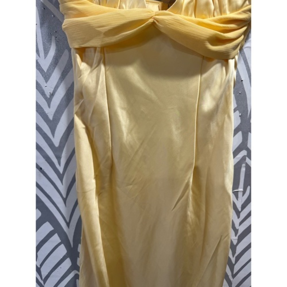 Princess Polly Yellow Odyssa Satin Halter Open Back Maxi Dress Formal Evening 8 - Picture 5 of 9